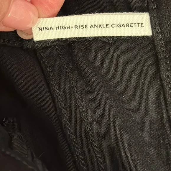RAG & BONE Black Jeans Nina High-Rise Ankle Cigarette NWOT Size 29 Short - Picture 7 of 9